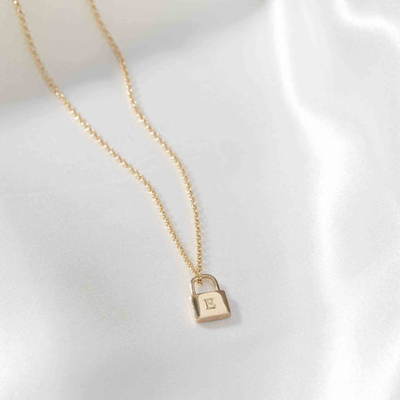 Padlock Necklace Gold
